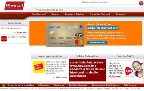 2 via fatura hipercard itaú.